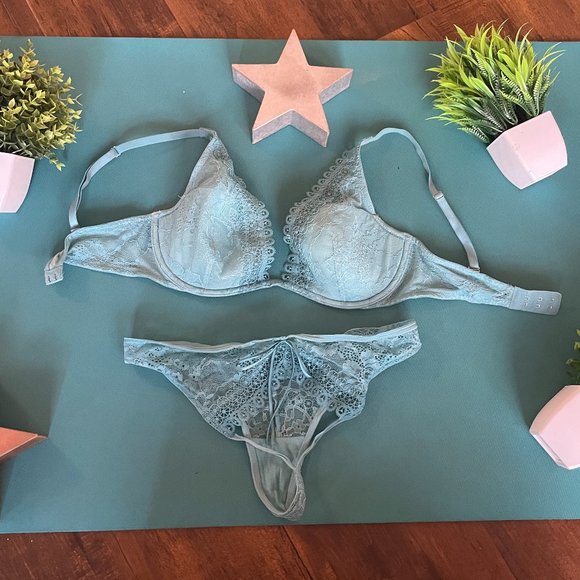 Victoria's Secret Other - Victoria's Secret Lace Padded Bra Lingerie Set